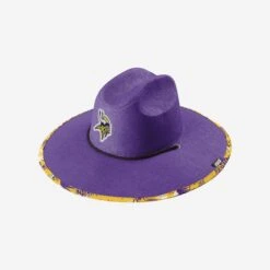 FOCO Minnesota Vikings Team Color Straw Hat -FOCO Store SKNFTCSTWMV g3