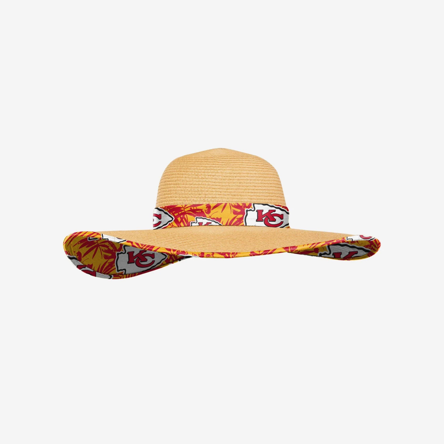 FOCO Kansas City Chiefs Womens Floral Straw Hat 3 FOCO Kansas City Chiefs Womens Floral Straw Hat
