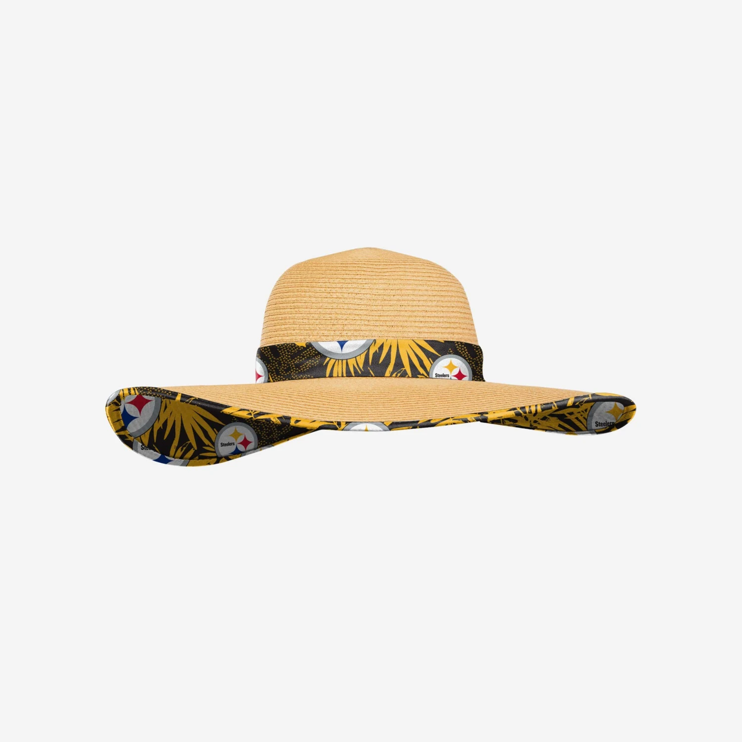 FOCO Pittsburgh Steelers Womens Floral Straw Hat 3 FOCO Pittsburgh Steelers Womens Floral Straw Hat