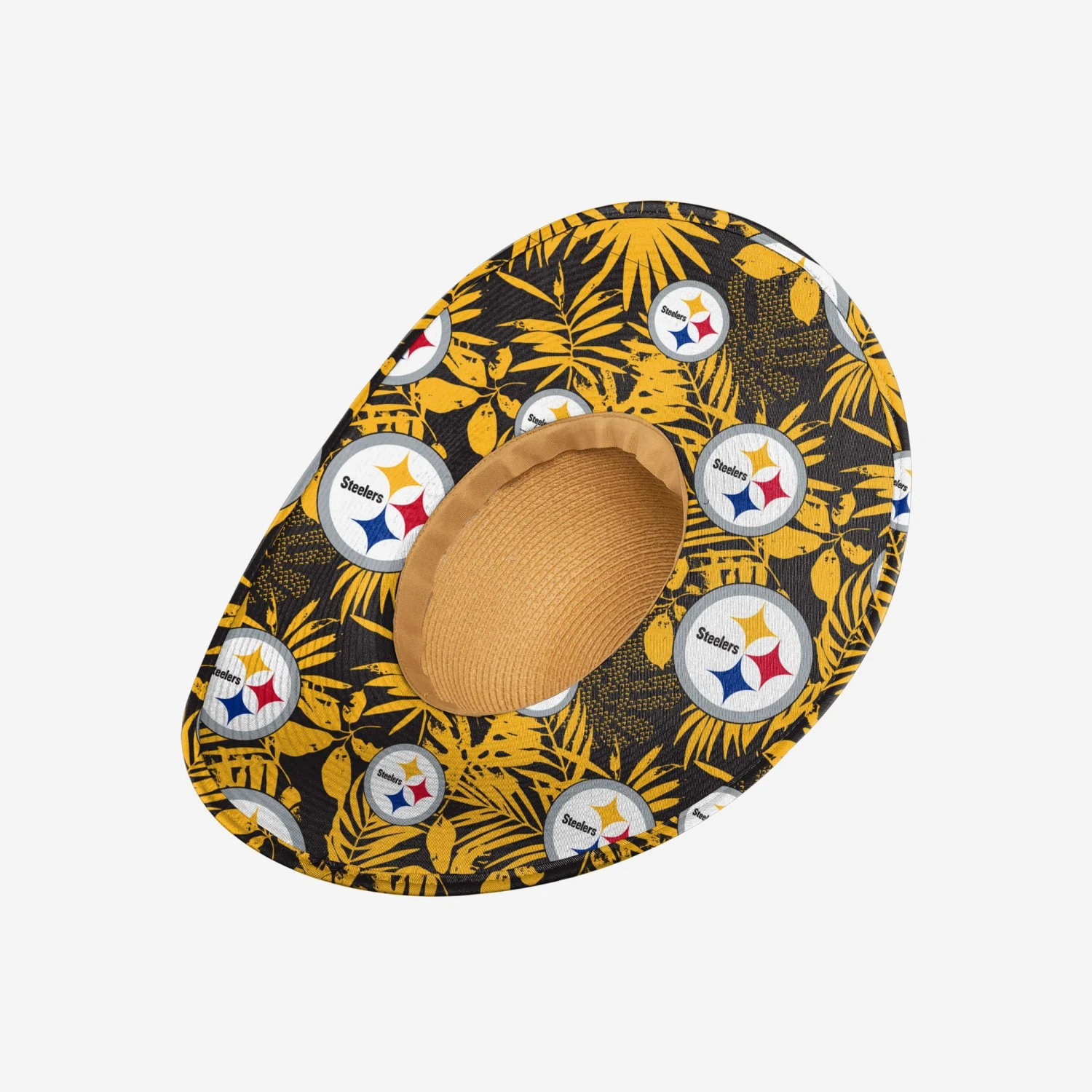 FOCO Pittsburgh Steelers Womens Floral Straw Hat 4 FOCO Pittsburgh Steelers Womens Floral Straw Hat - Image 2