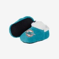FOCO Miami Dolphins Logo Baby Bootie Slipper -FOCO Store SLPNFBBYBTMD g3