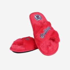 FOCO Fresno State Bulldogs Womens Script Wordmark Fur Cross Slide -FOCO Store SLPWMNCWMSFRFRS g3