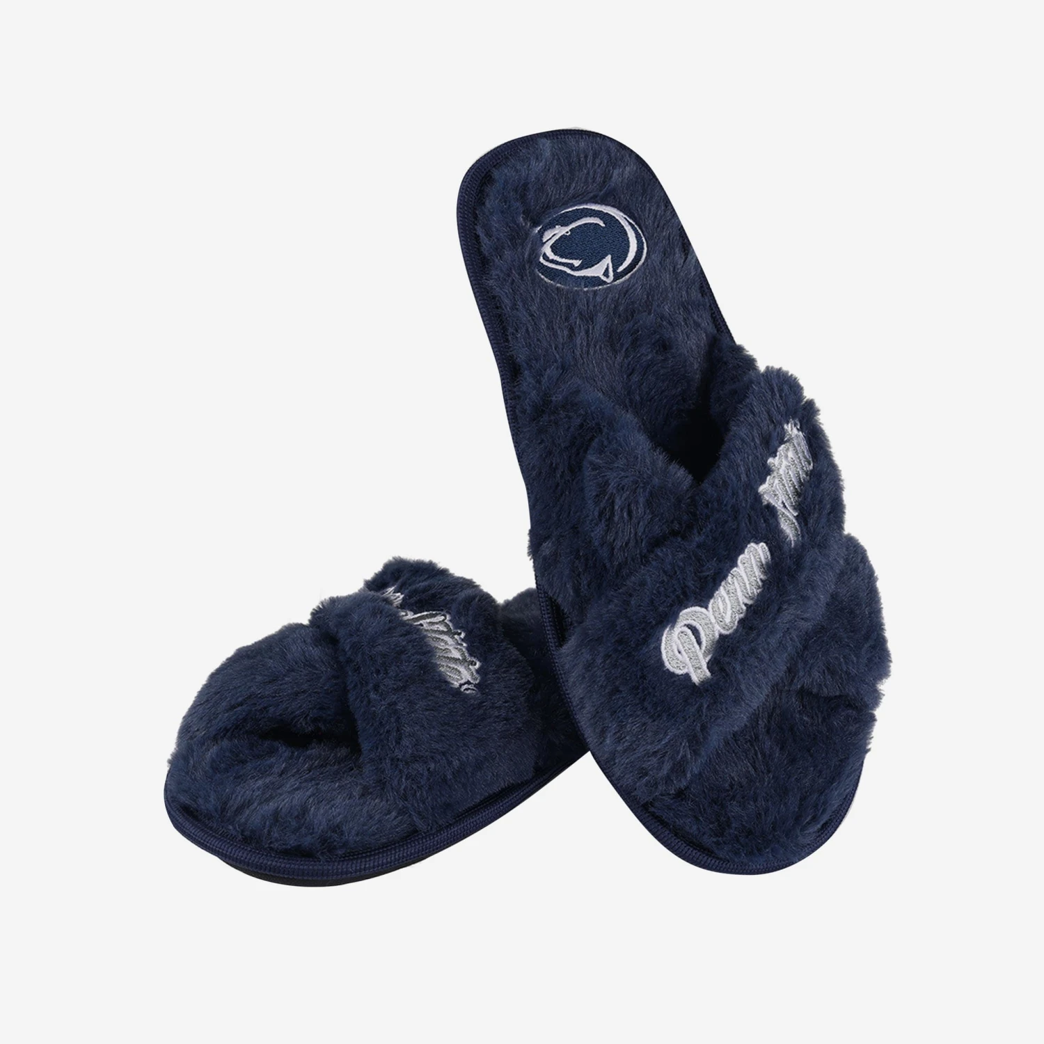 FOCO Penn State Nittany Lions Womens Script Wordmark Fur Cross Slide 5 FOCO Penn State Nittany Lions Womens Script Wordmark Fur Cross Slide - Image 3