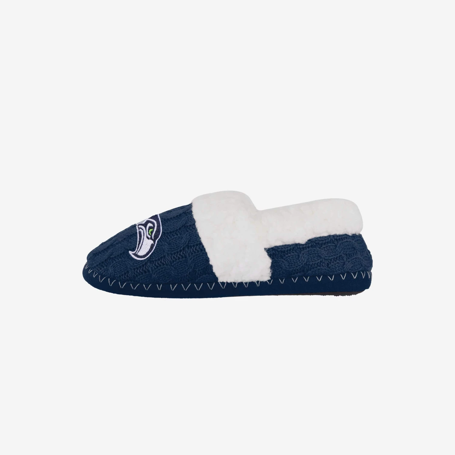 FOCO Seattle Seahawks Womens Team Color Moccasin Slipper 3 FOCO Seattle Seahawks Womens Team Color Moccasin Slipper