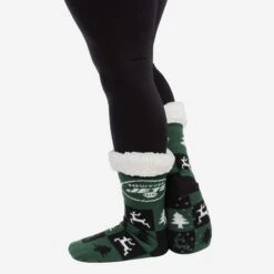 FOCO New York Jets Womens Fan Footy 3 Pack Slipper Socks -FOCO Store SLPWMNFFT3PKNJ s