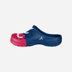 FOCO Atlanta Braves Mens Colorblock Big Logo Clog