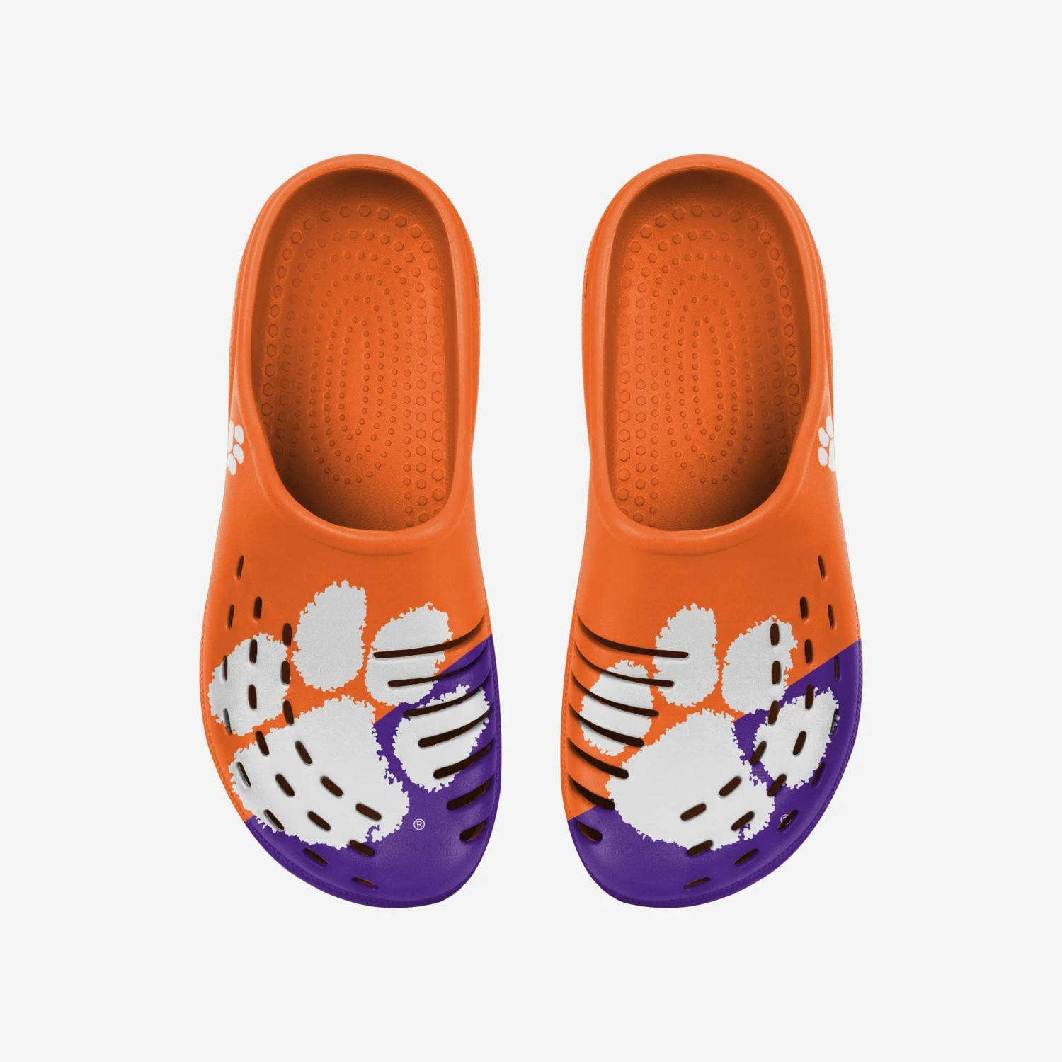 FOCO Clemson Tigers Colorblock Big Logo Clog 6 FOCO Clemson Tigers Colorblock Big Logo Clog - Image 4