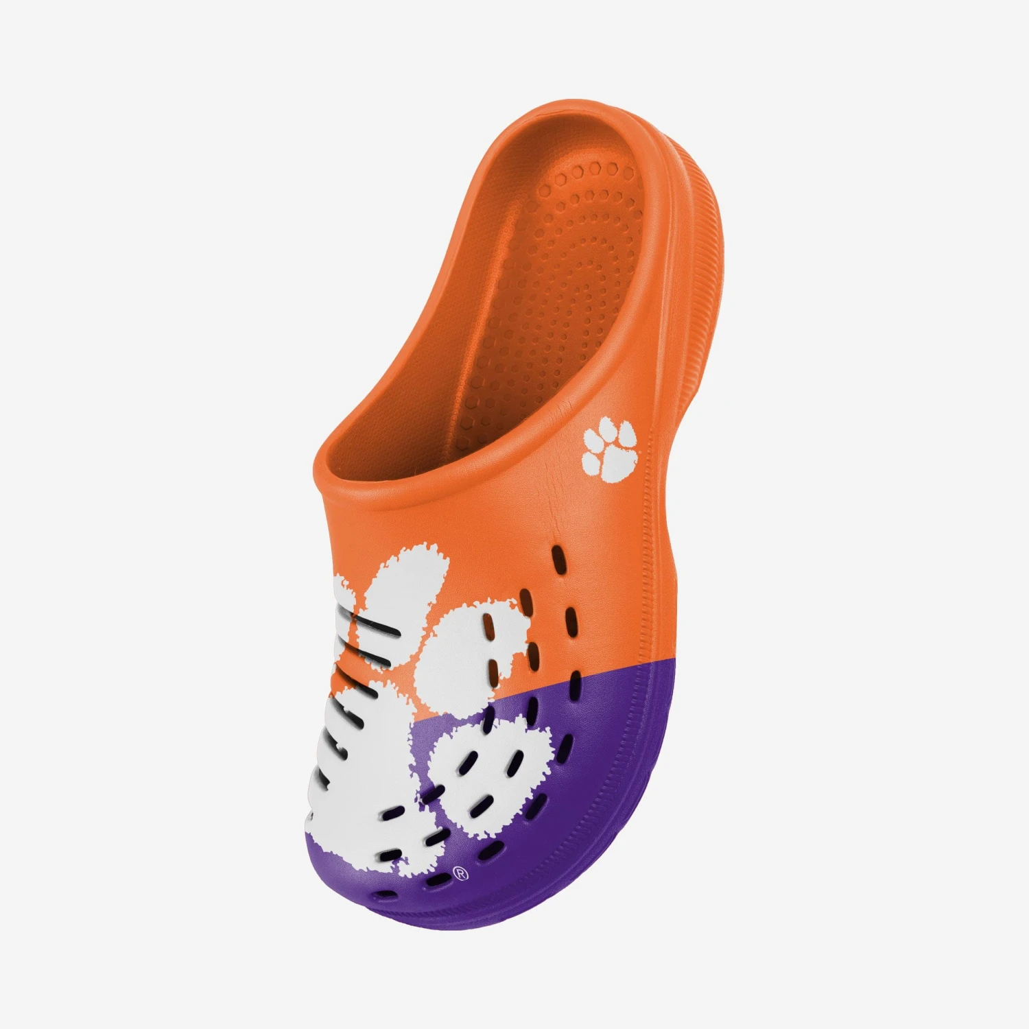 FOCO Clemson Tigers Colorblock Big Logo Clog 4 FOCO Clemson Tigers Colorblock Big Logo Clog - Image 2