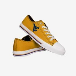 FOCO West Virginia Mountaineers Mens Low Top Big Logo Canvas Shoe -FOCO Store SNMNNCLTBLWV g3