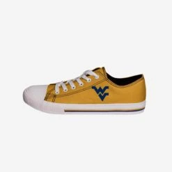 FOCO West Virginia Mountaineers Mens Low Top Big Logo Canvas Shoe