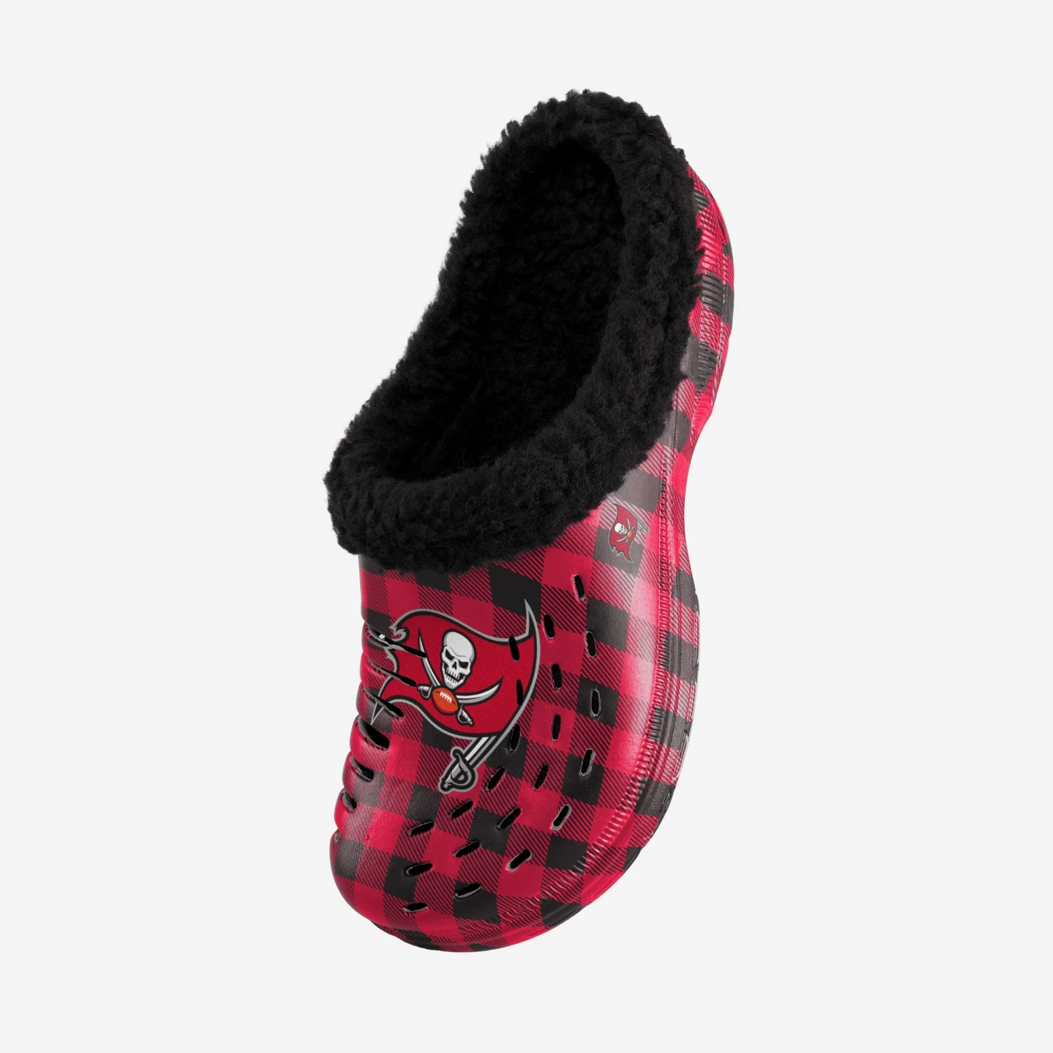 FOCO Tampa Bay Buccaneers Sherpa Lined Buffalo Check Clog 4 FOCO Tampa Bay Buccaneers Sherpa Lined Buffalo Check Clog - Image 2