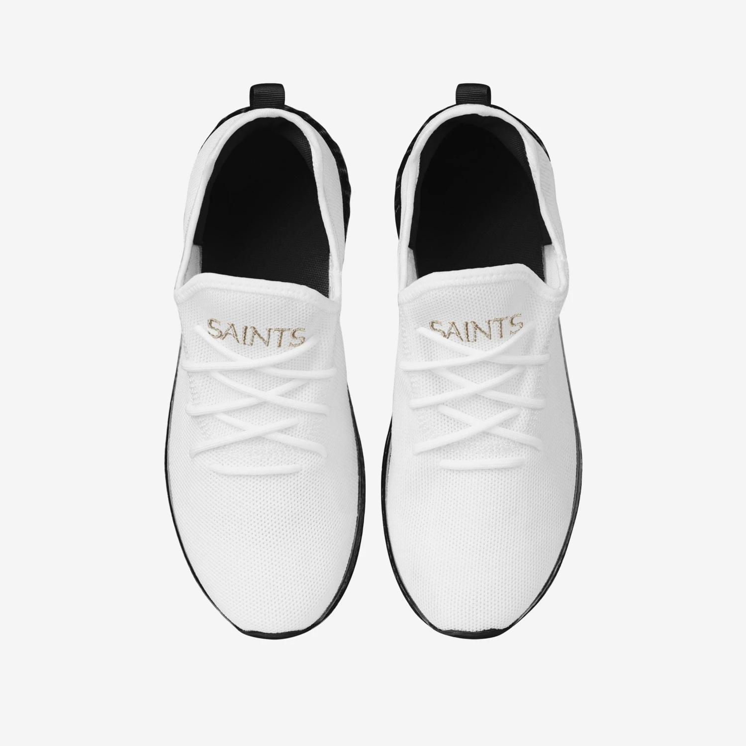 FOCO New Orleans Saints Gradient Midsole White Sneakers 6 FOCO New Orleans Saints Gradient Midsole White Sneakers - Image 4