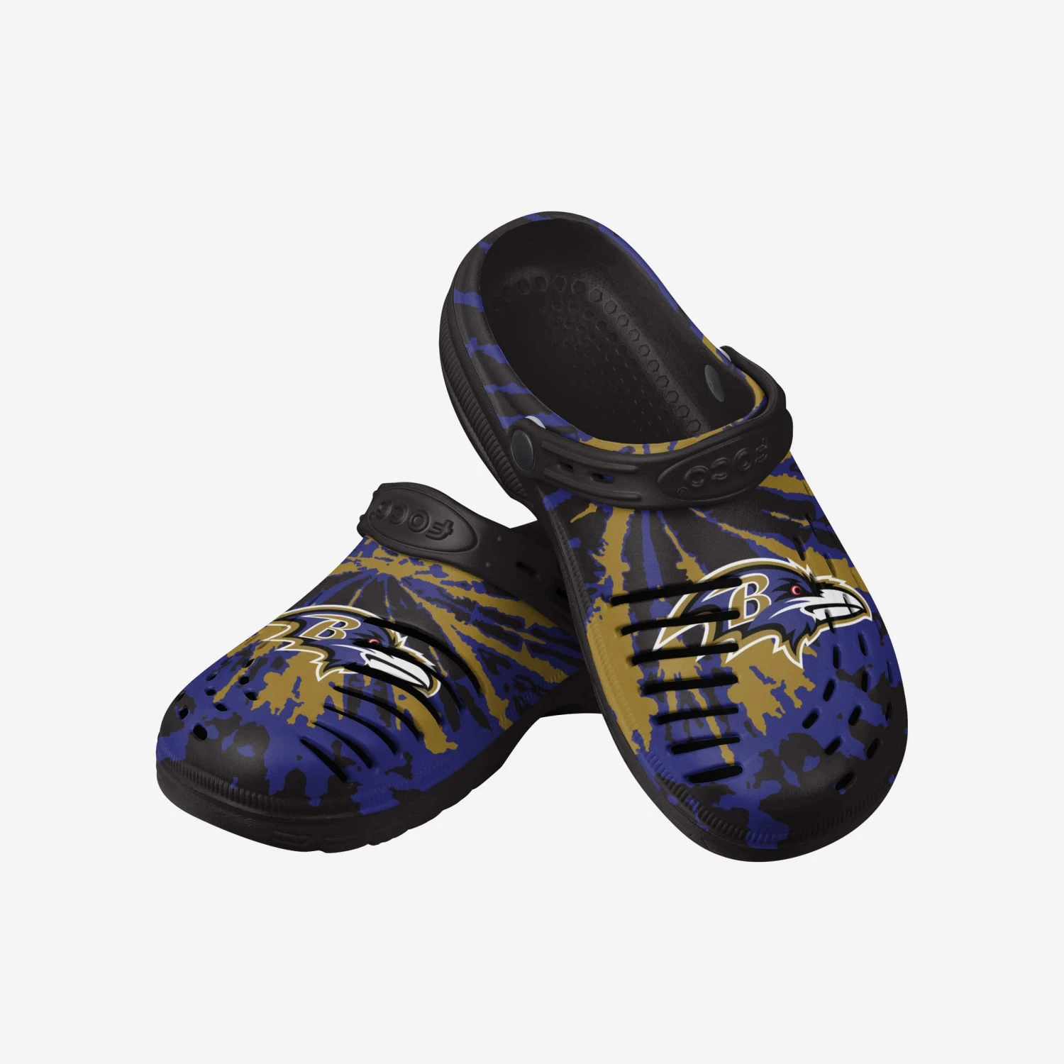 FOCO Baltimore Ravens Tie-Dye Clog With Strap 5 FOCO Baltimore Ravens Tie-Dye Clog With Strap - Image 3