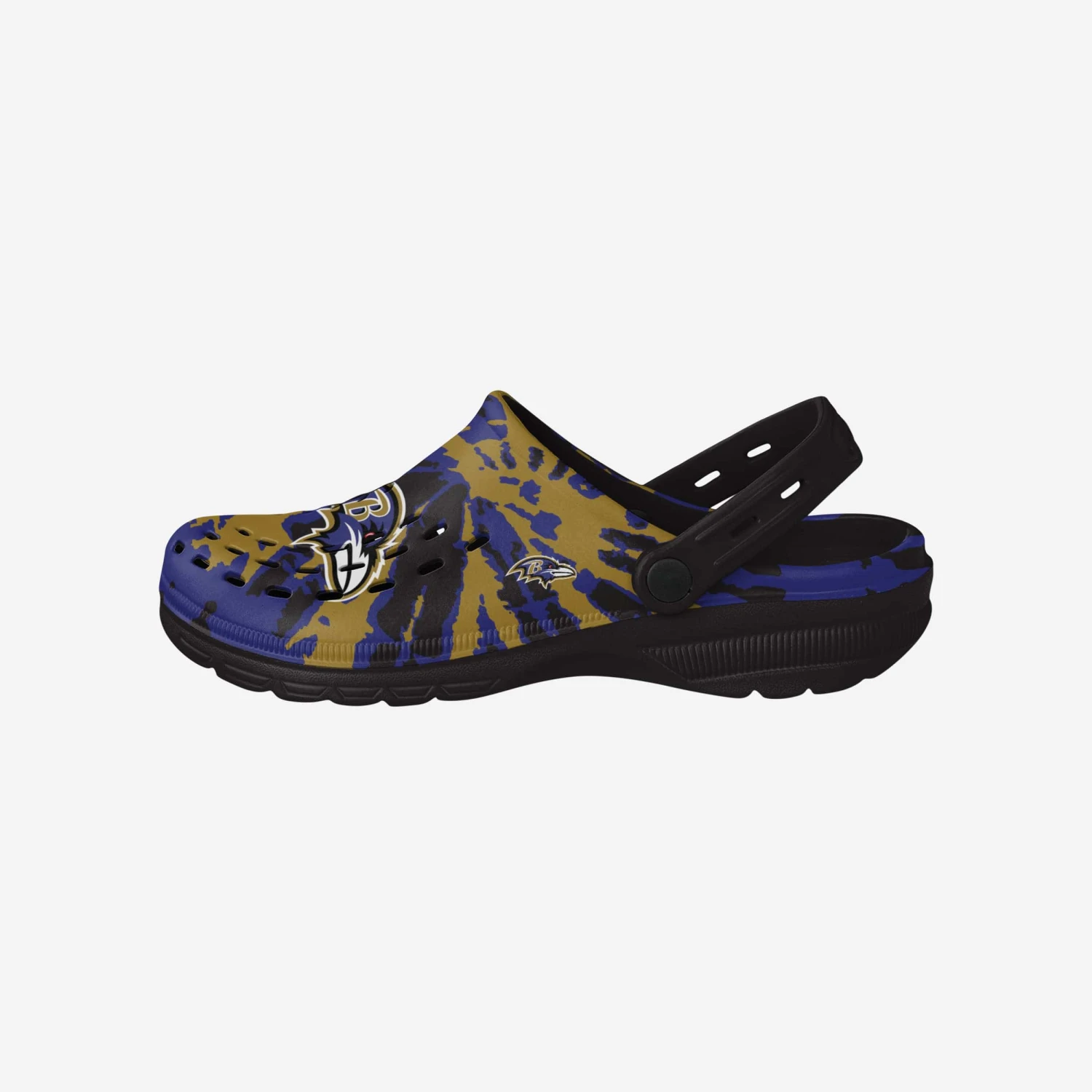 FOCO Baltimore Ravens Tie-Dye Clog With Strap 3 FOCO Baltimore Ravens Tie-Dye Clog With Strap