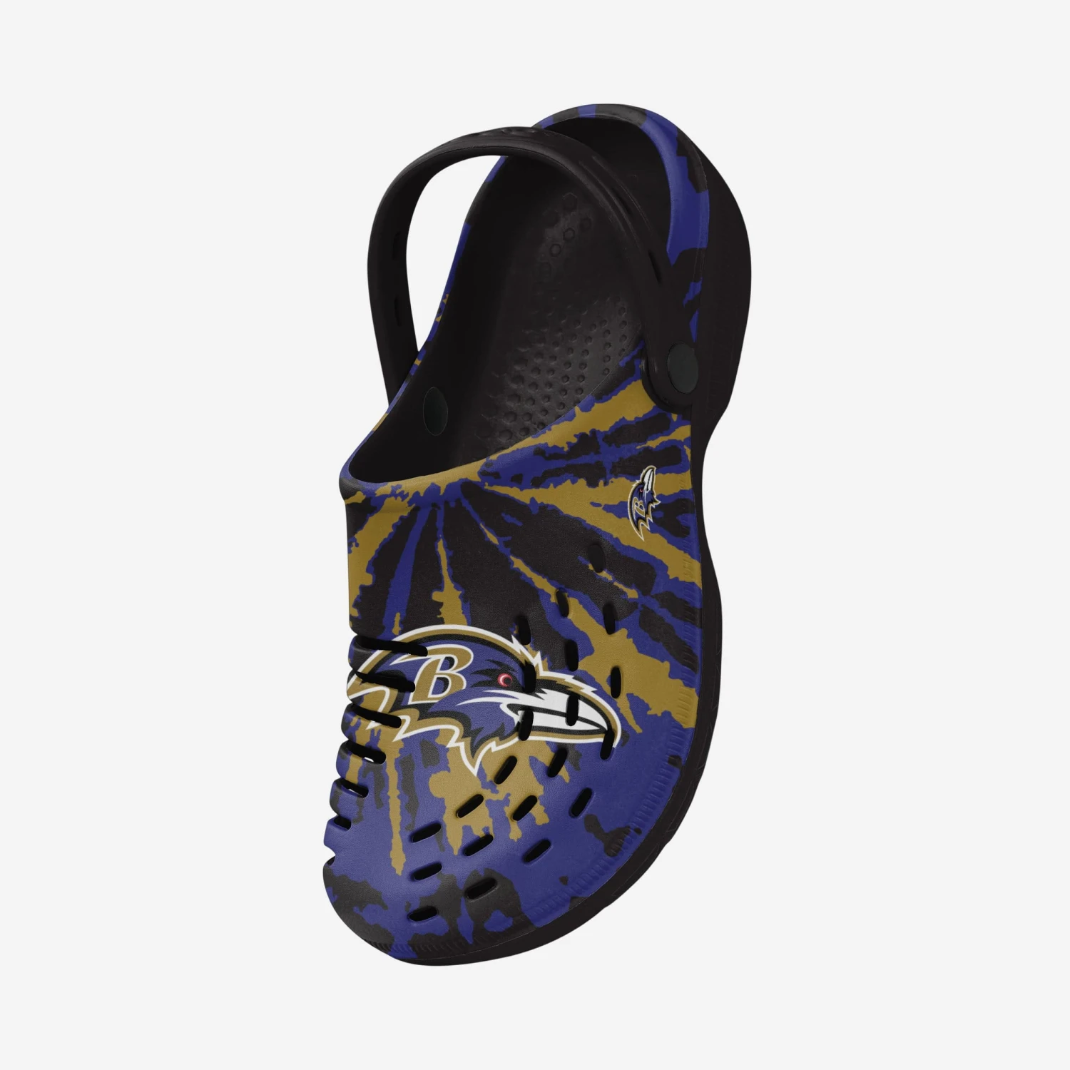 FOCO Baltimore Ravens Tie-Dye Clog With Strap 4 FOCO Baltimore Ravens Tie-Dye Clog With Strap - Image 2