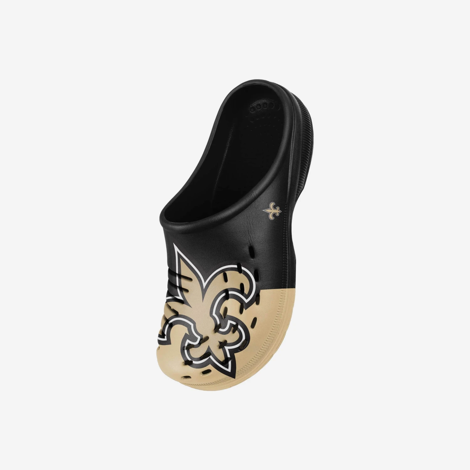 FOCO New Orleans Saints Youth Colorblock Big Logo Clog 4 FOCO New Orleans Saints Youth Colorblock Big Logo Clog - Image 2