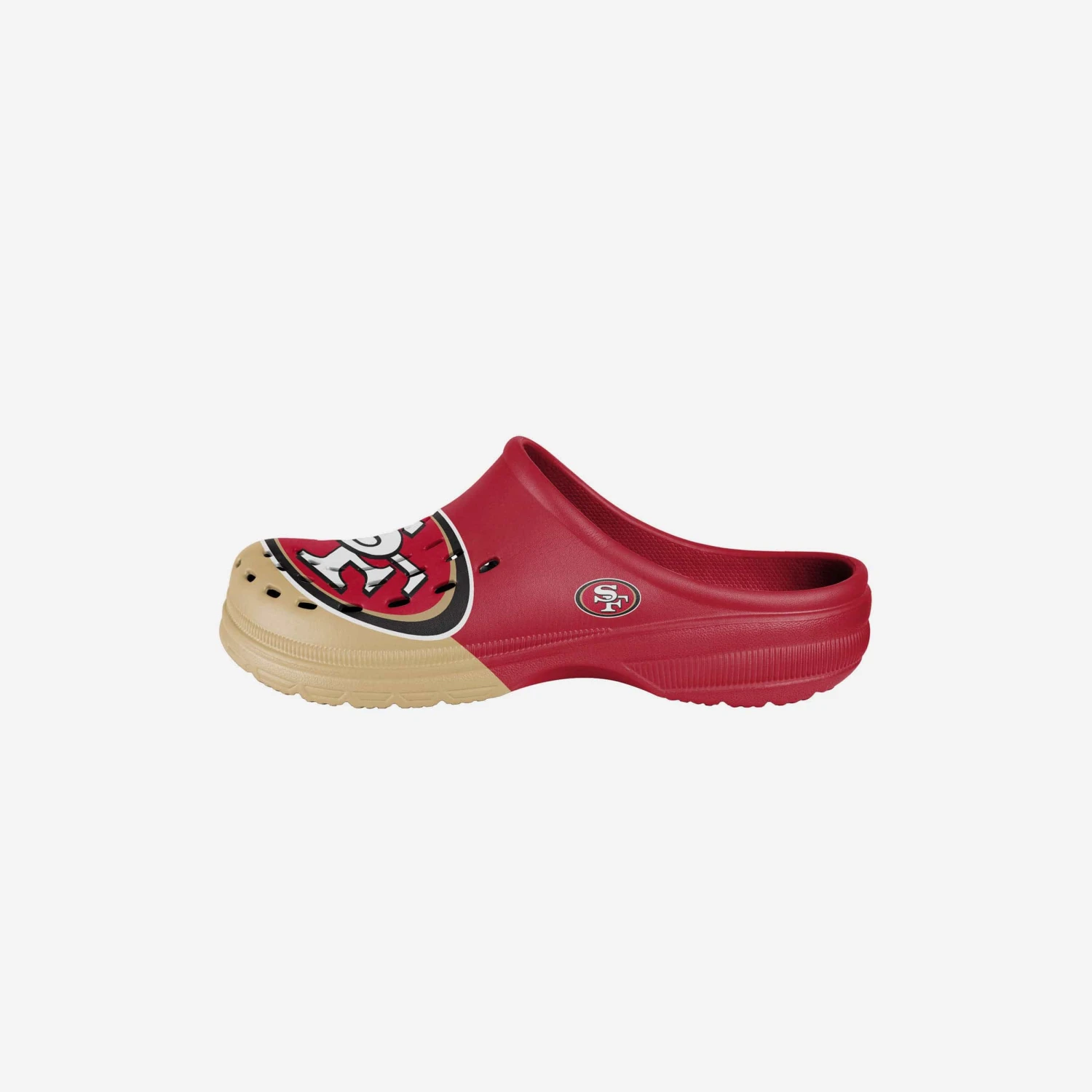 FOCO San Francisco 49ers Youth Colorblock Big Logo Clog 3 FOCO San Francisco 49ers Youth Colorblock Big Logo Clog