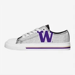 FOCO Washington Huskies Womens Glitter Low Top Canvas Shoes