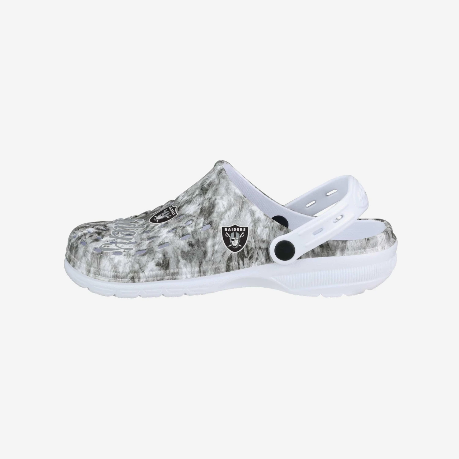 FOCO Las Vegas Raiders Womens Cloudie Clog With Strap 3 FOCO Las Vegas Raiders Womens Cloudie Clog With Strap