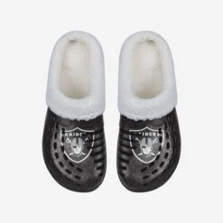 FOCO Las Vegas Raiders Womens Sherpa Lined Glitter Clog 10 FOCO Las Vegas Raiders Womens Sherpa Lined Glitter Clog -FOCO Store SNWMNFGLTMDGOR g4