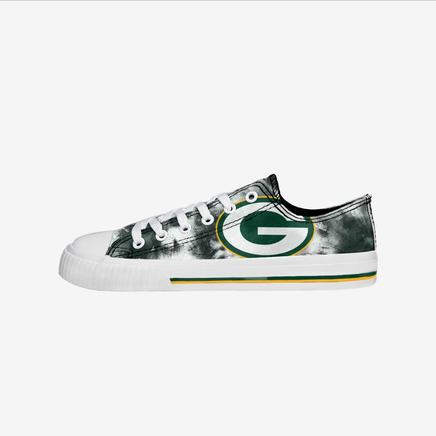 FOCO Green Bay Packers Womens Low Top Tie-Dye Canvas Shoe 3 FOCO Green Bay Packers Womens Low Top Tie-Dye Canvas Shoe