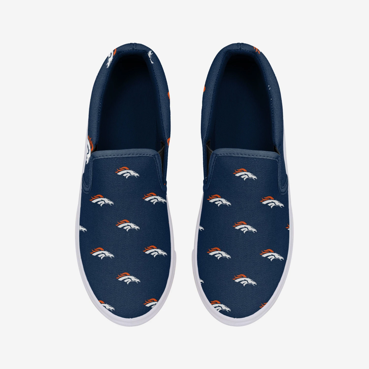 FOCO Denver Broncos Womens Repeat Logo Slip On Canvas Shoe 6 FOCO Denver Broncos Womens Repeat Logo Slip On Canvas Shoe - Image 4