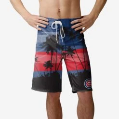 FOCO Chicago Cubs Sunset Boardshorts