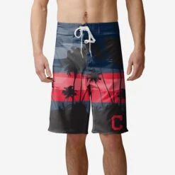 FOCO Cleveland Guardians Original Sunset Boardshorts