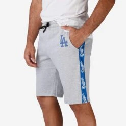 FOCO Los Angeles Dodgers Lazy Lounge Fleece Shorts