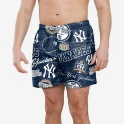 FOCO New York Yankees Logo Rush Swimming Trunks