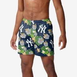FOCO New York Yankees Floral Swimming Trunks
