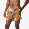 FOCO Clemson Tigers Floral Swimming Trunks