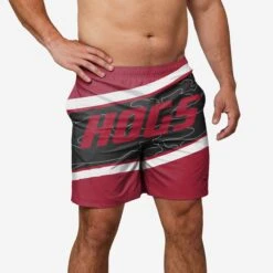 FOCO Arkansas Razorbacks Big Wordmark Swimming Trunks