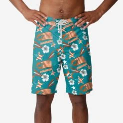 FOCO Miami Dolphins Americana Boardshorts