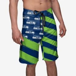 FOCO Seattle Seahawks Diagonal Flag Boardshorts