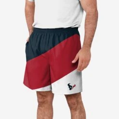 FOCO Houston Texans Colorblock Double Down Liner Training Shorts