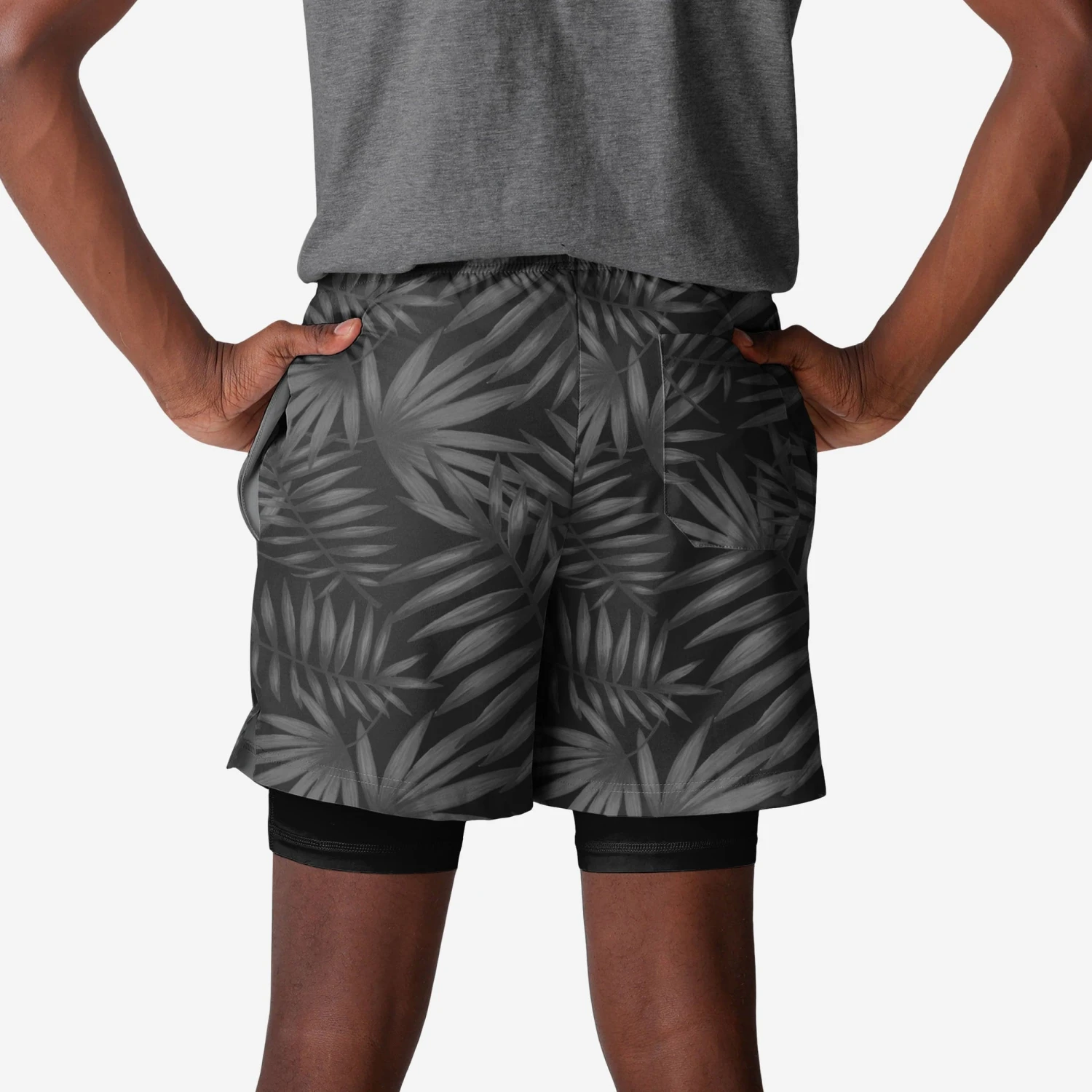 FOCO Las Vegas Raiders Floral Black Liner Shorts 4 FOCO Las Vegas Raiders Floral Black Liner Shorts - Image 2