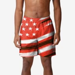 FOCO Cleveland Browns Americana Swimming Trunks