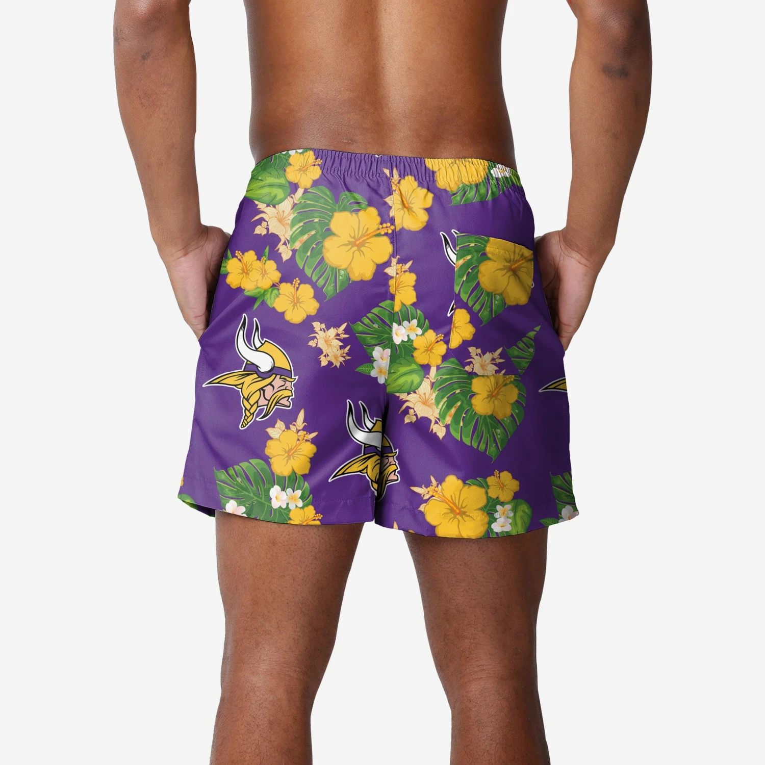 FOCO Minnesota Vikings Floral Swimming Trunks 4 FOCO Minnesota Vikings Floral Swimming Trunks - Image 2