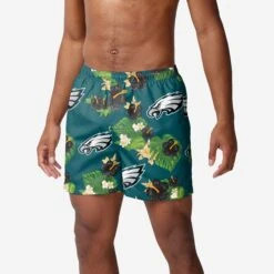 FOCO Philadelphia Eagles Floral Swimming Trunks