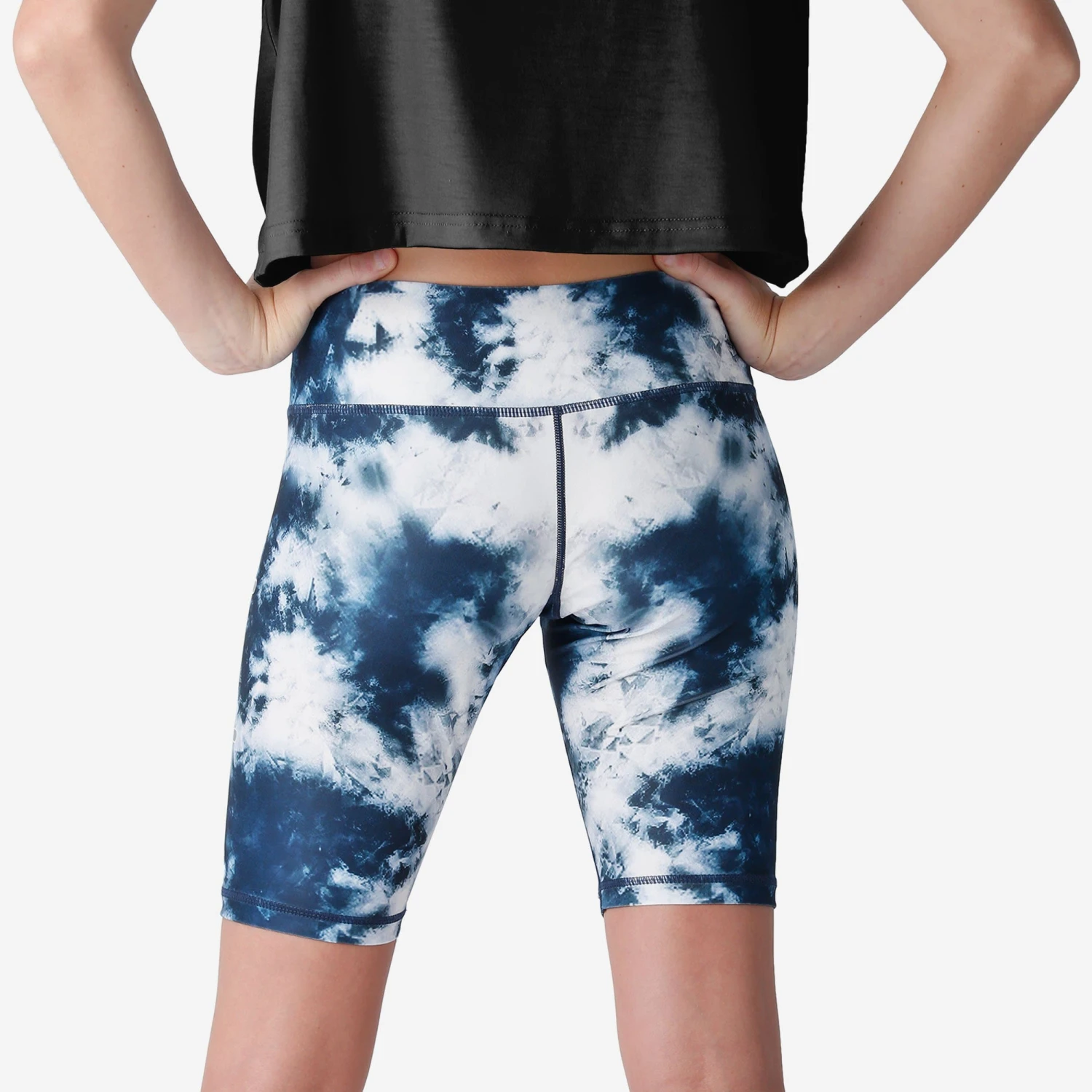 FOCO New York Yankees Womens Team Color Tie-Dye Bike Shorts 4 FOCO New York Yankees Womens Team Color Tie-Dye Bike Shorts - Image 2