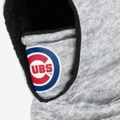 FOCO Chicago Cubs Heather Grey Big Logo Hooded Gaiter -FOCO Store SVMBGRHDSNCC g3