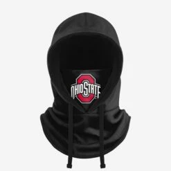 FOCO Ohio State Buckeyes Black Drawstring Hooded Gaiter