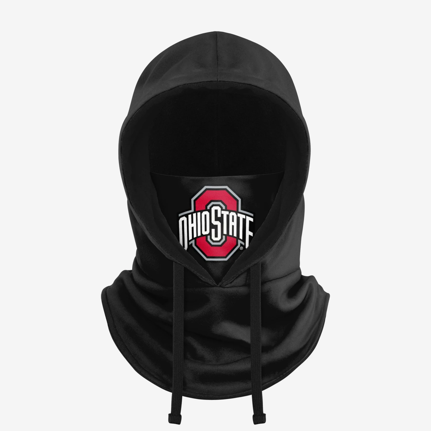 FOCO Ohio State Buckeyes Black Drawstring Hooded Gaiter 3 FOCO Ohio State Buckeyes Black Drawstring Hooded Gaiter
