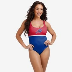 FOCO Buffalo Bills Womens Beach Day One Piece Bathing Suit