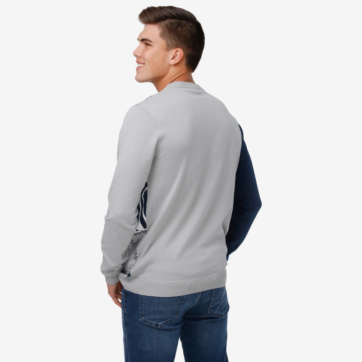 FOCO Dallas Cowboys Busy Block Snowfall Sweater 4 FOCO Dallas Cowboys Busy Block Snowfall Sweater - Image 2