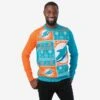 FOCO Miami Dolphins Busy Block Snowfall Sweater -FOCO Store SWTNFBBSFMD p