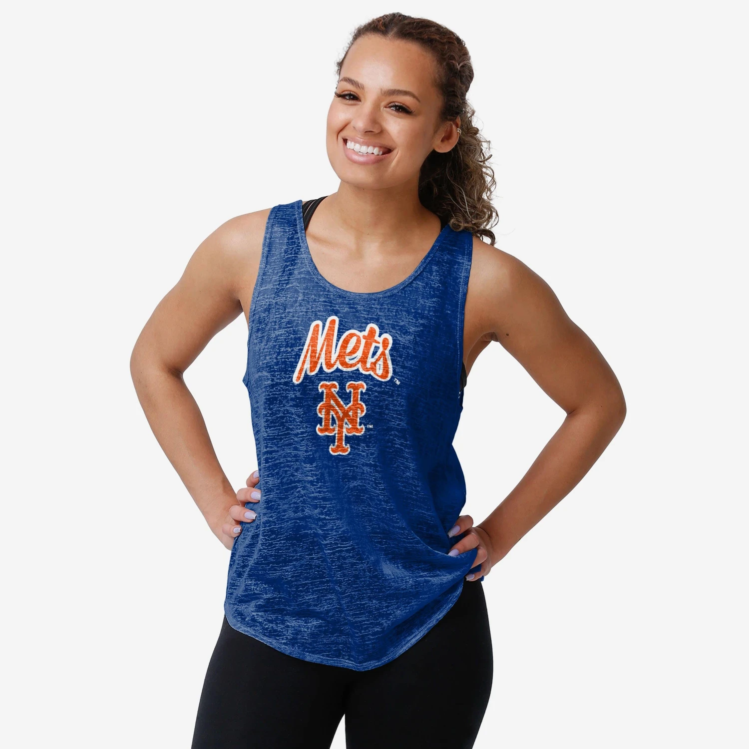 FOCO New York Mets Womens Burn Out Sleeveless Top 3 FOCO New York Mets Womens Burn Out Sleeveless Top