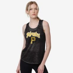 FOCO Pittsburgh Pirates Womens Burn Out Sleeveless Top