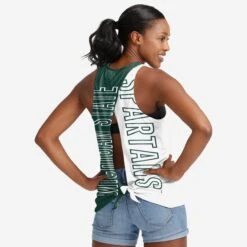 FOCO Michigan State Spartans Womens Tie-Breaker Sleeveless Top